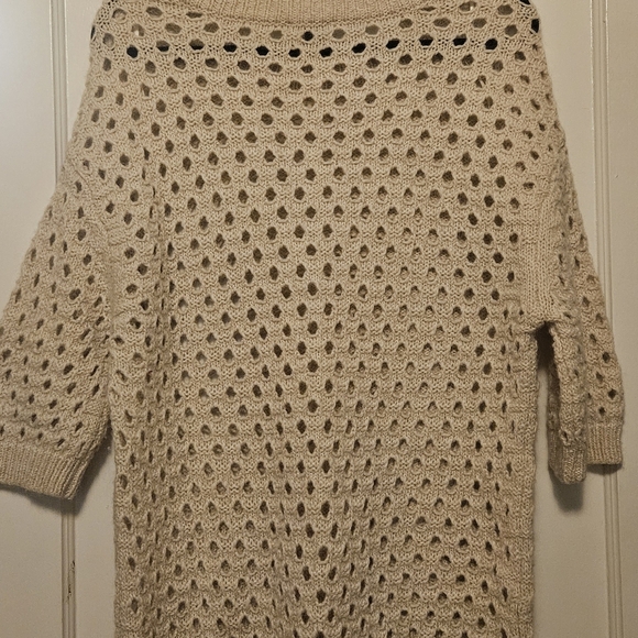 Ann Taylor Cream Open-Knit Sweater - Picture 4 of 5